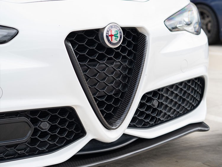 Alfa Romeo Giulia Front V Shield Grill Frame - Carbon Fiber